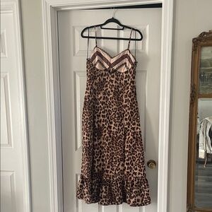 DAVI & DANI Animal Print Midi Dress